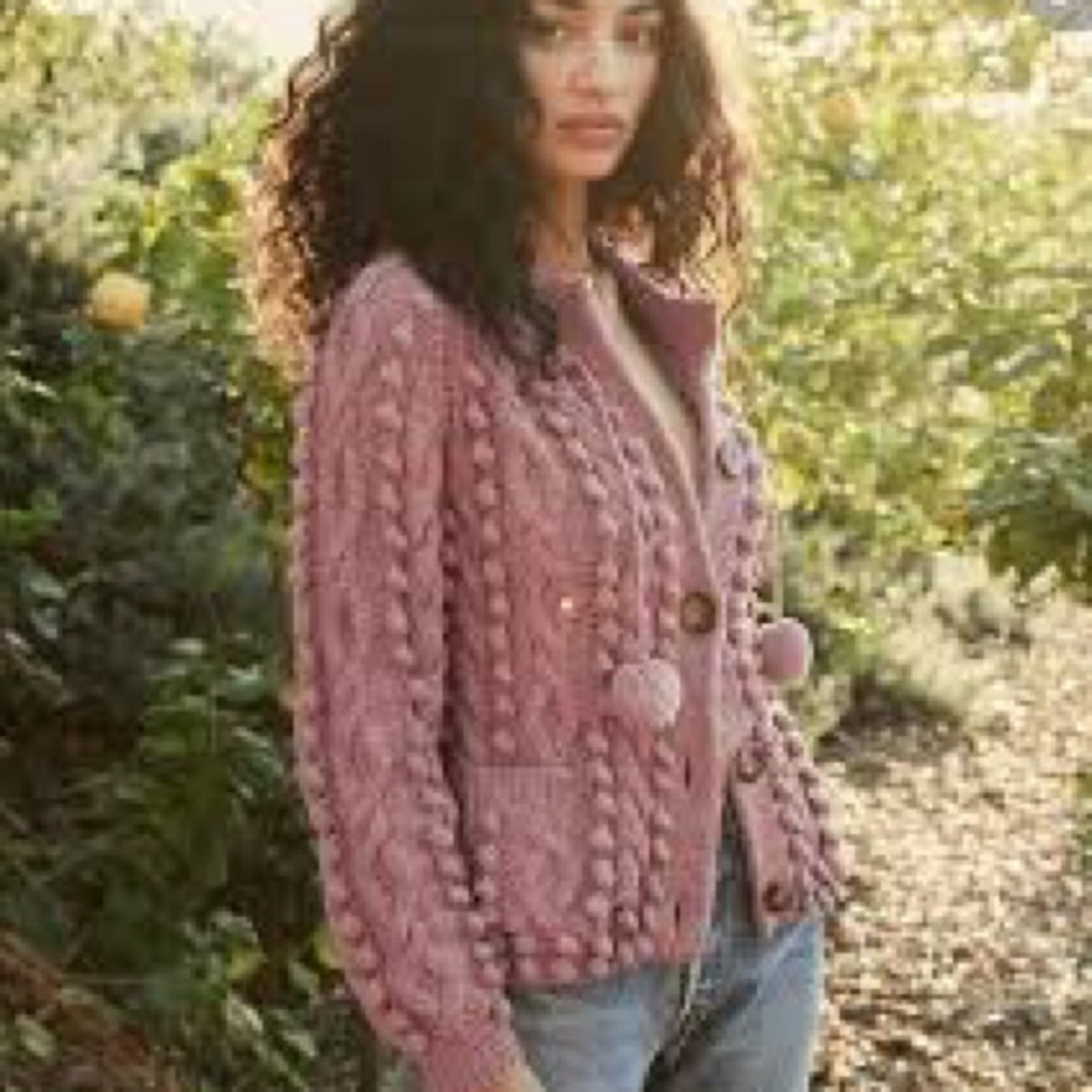 Doen Pomme Cardigan in Hibiscus